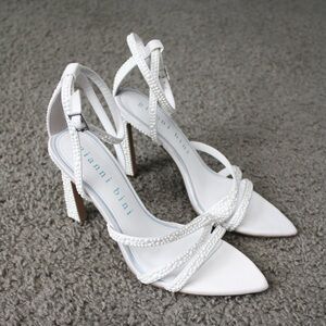Gianni Bini Fitztwo Embellished Pearl Studded Strappy Dress Heels